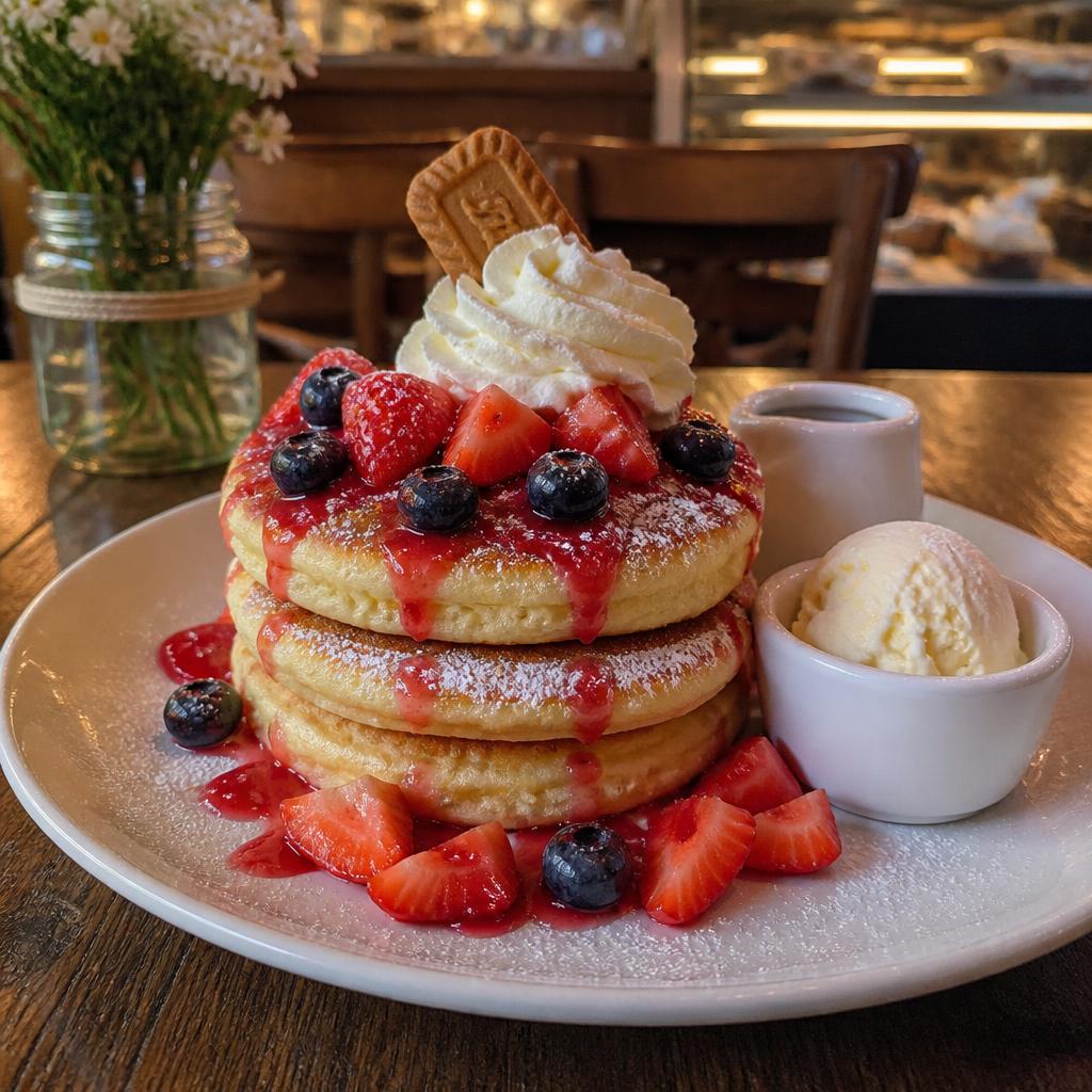 Fluffy American pancakes
